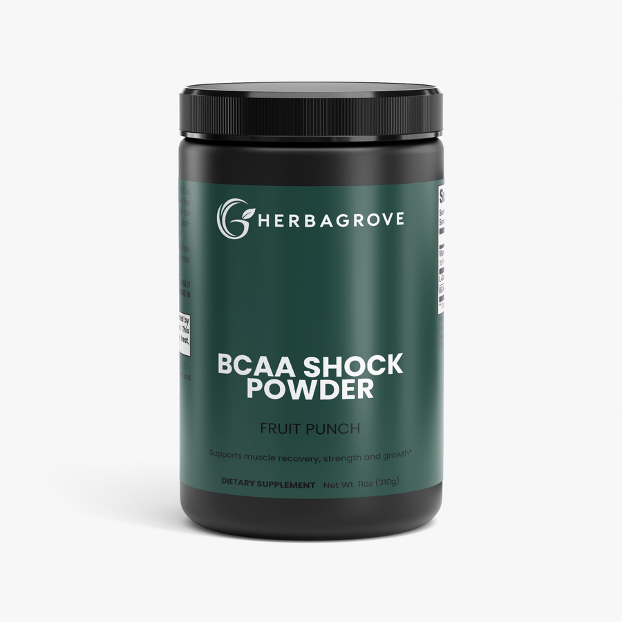 HerbaGrove BCAA Shock Powder (Fruit Punch) - Energy & Performance
