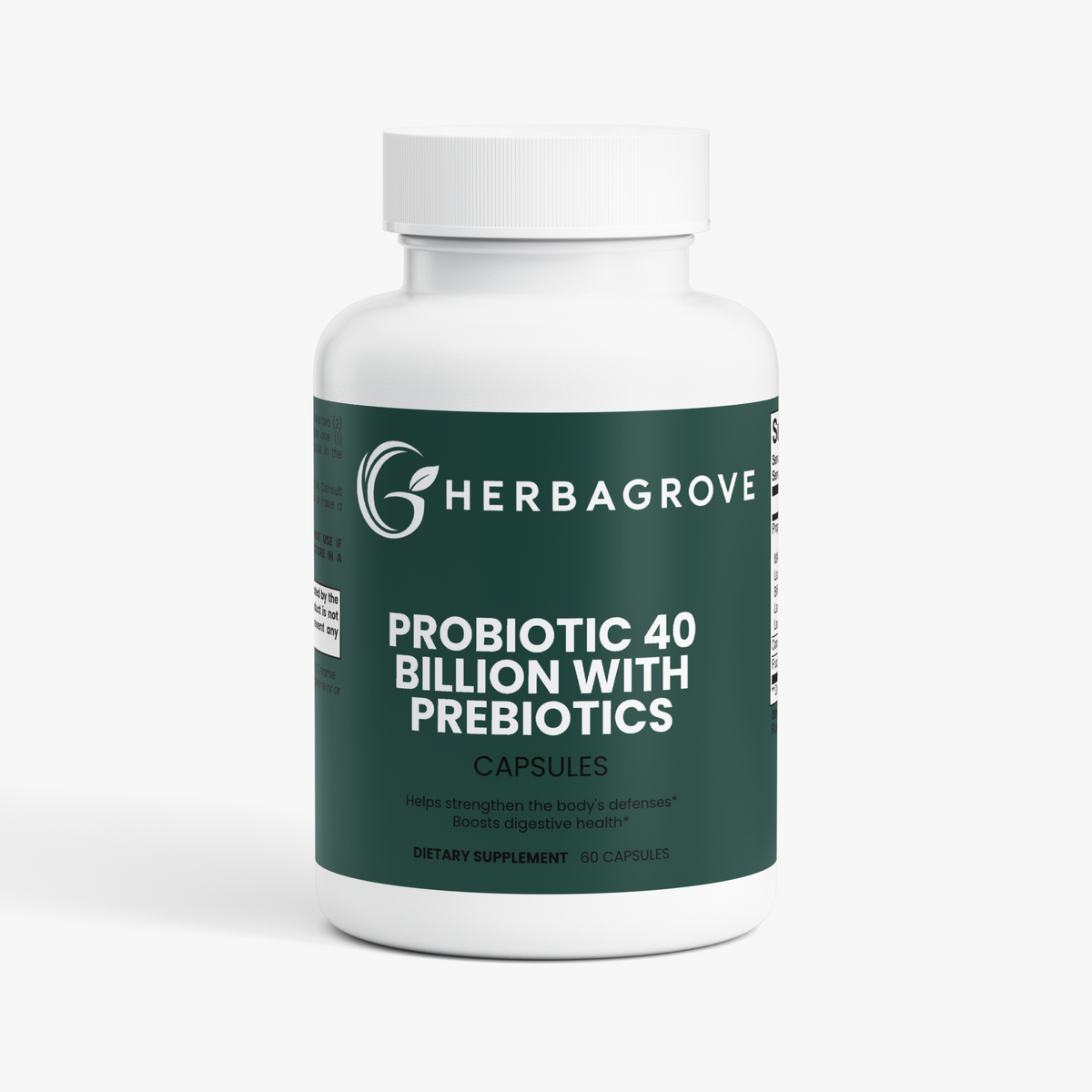 HerbaGrove Probiotic 40 Billion with Prebiotics - Gut & Digestion