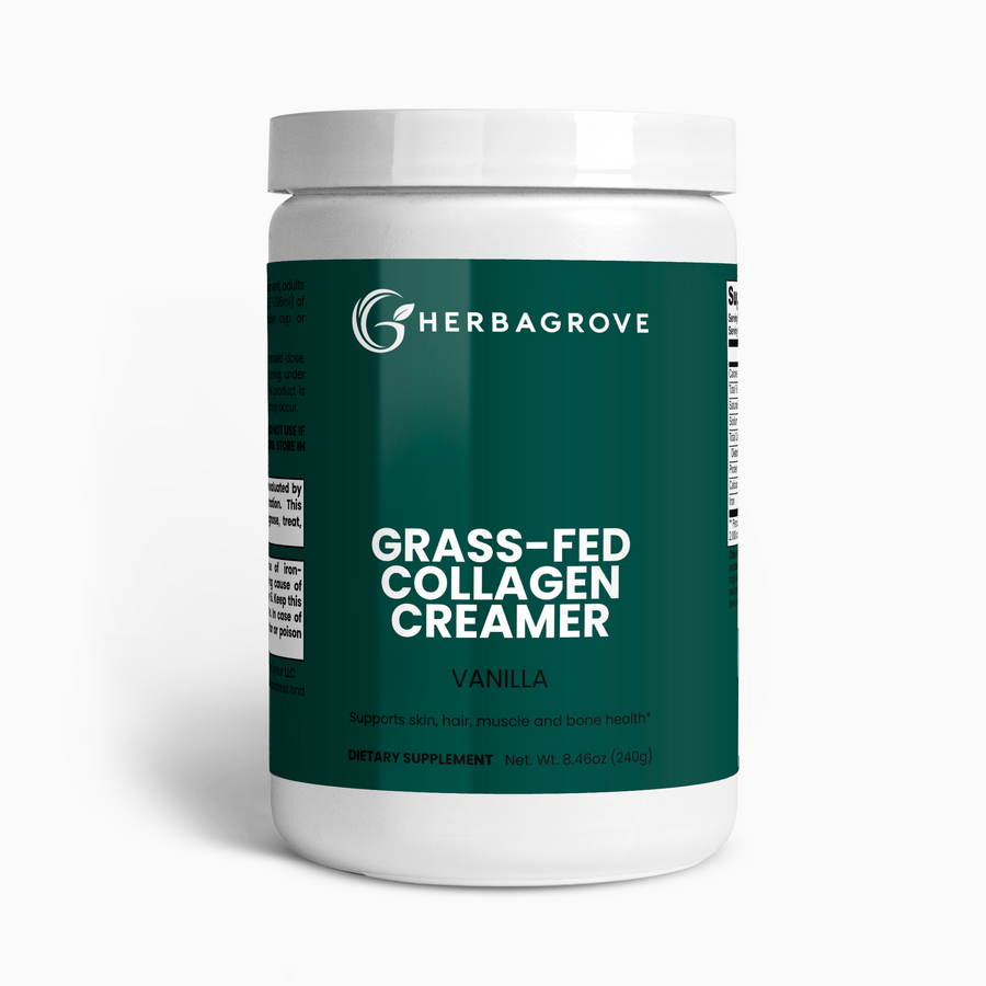 HerbaGrove Grass-Fed Collagen Creamer (Vanilla) - Beauty, Hair & Skin