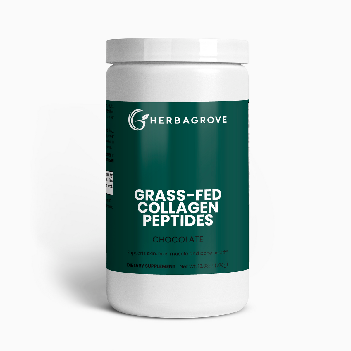 HerbaGrove Grass-Fed Collagen Peptides Powder (Chocolate) - Beauty, Hair & Skin