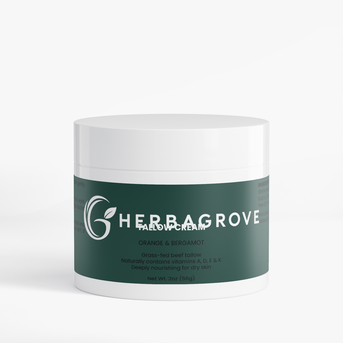HerbaGrove Tallow Cream Orange & Bergamot - Beauty, Hair & Skin