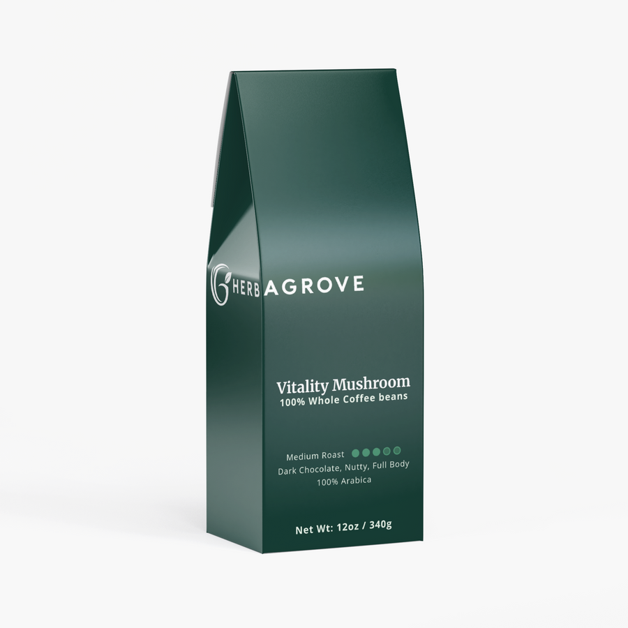 HerbaGrove Vitality Mushroom Coffee (Medium Roast) - Coffee, Tea & Functional Drinks