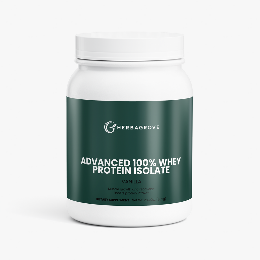 HerbaGrove Advanced 100% Whey Protein Isolate (Vanilla) - Energy & Performance