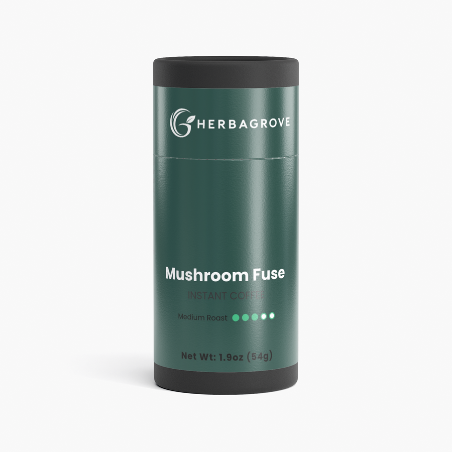 HerbaGrove Mushroom Fuse Instant Coffee (Medium Roast) - Coffee, Tea & Functional Drinks