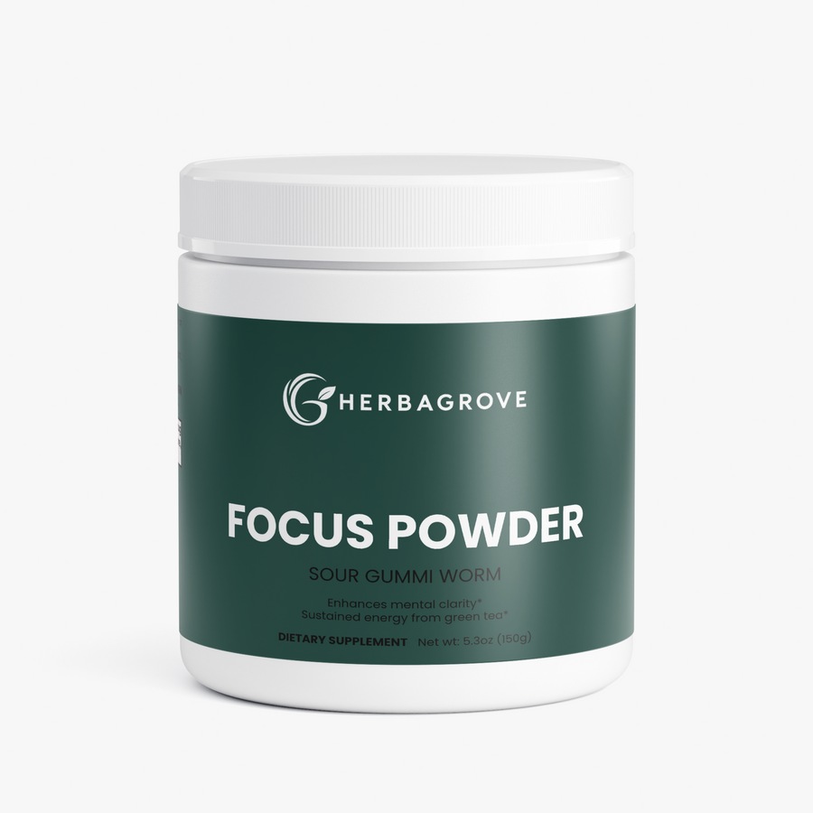 HerbaGrove Focus Powder (Sour Gummi Worm) - Focus & Mood