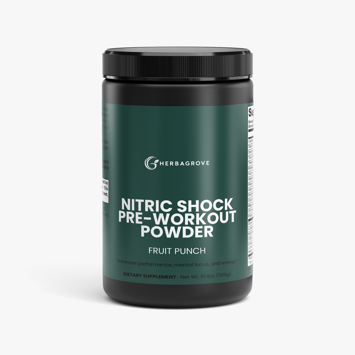 HerbaGrove Nitric Shock Pre-Workout Powder (Fruit Punch) - Energy & Performance